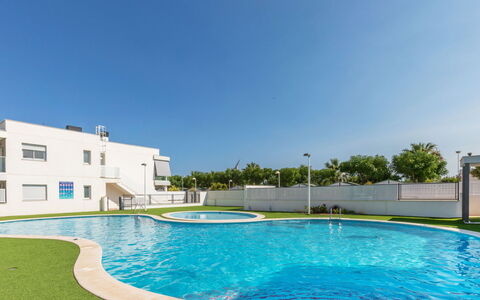 Sol Y Mar i: Blue, Swimming Pool, Residential Area, Resort, Hotel, Estate, Artificial Turf, Shade, Landscaping, Resort Town