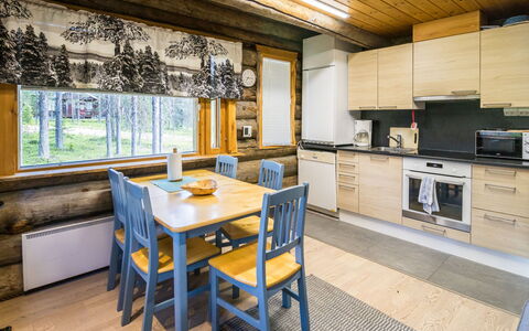 Nelostupa B: Wood, Ceiling, Home, Cottage, Kitchen, Room, Log Cabin, Countertop, Wood Stain, Hardwood