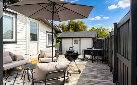 Lyckan: Wood, Outdoor Furniture, Furniture, Chair, Deck, Outdoor Table, Porch, Composite Material, Wood Flooring, Patio