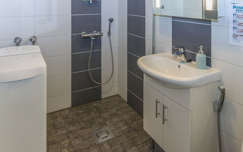 Pirtti: Bathroom, Plumbing Fixture, Bathroom Sink, Flooring, Sink, Interior Design, Floor, Tap, Toilet, Plumbing