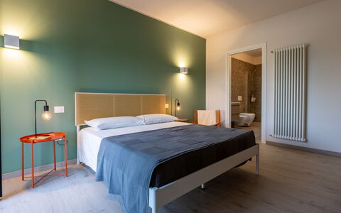 Serracapelli: Furniture, Interior Design, Wall, Bed, Flooring, Bedroom, Floor, Ceiling, Wood, Room