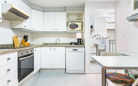 Mare Nostrum: Kitchen, Interior Design, Countertop, Furniture, Major Appliance, Kitchen Appliance, Flooring, Floor, Cabinetry, Home