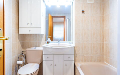 Mare Nostrum: Bathroom, Bathroom Sink, Plumbing Fixture, Sink, Flooring, Toilet, Interior Design, Floor, Toilet Seat, Tap