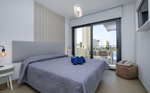 Arenal Beach: Furniture, Interior Design, Floor, Flooring, Apartment, Bedroom, Home, Bed, Chair, Room
