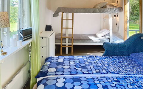 Lötstugan: Furniture, Bed, Bedroom, Interior Design, Wood, Floor, Bed Sheet, Flooring, Bedding, Textile