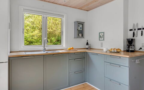 Elenora - 300M from the Sea: Kitchen, Flooring, Wood, Countertop, Kitchen Appliance, Cabinetry, Interior Design, Floor, Furniture, Major Appliance