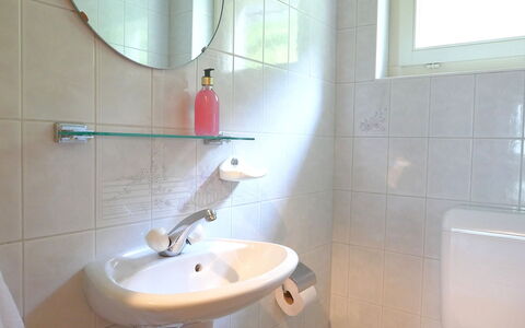 Casa Alenzino: Bathroom Sink, Bathroom, Plumbing Fixture, Wall, Sink, Interior Design, Tap, Plumbing, Flooring, Mirror