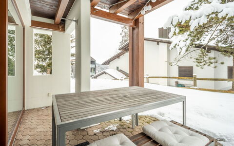 Casa Collina 5I-02: Wood, Floor, Ceiling, Flooring, Composite Material, Hardwood, Porch, Outdoor Furniture, Plank, Chair