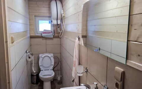 Velke Karlovice 300: Wood, Flooring, Floor, Plumbing Fixture, Toilet Seat, Bathroom, Toilet, Bathroom Sink, Room, Door