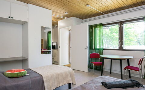 Heinävesi Homes D2: Furniture, Interior Design, Flooring, Floor, Bed, Bedroom, Wall, Ceiling, Room, Wood