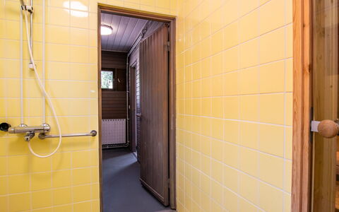 Heinävesi Homes D5: Wall, Flooring, Wood, Floor, Plumbing Fixture, Bathroom, Plumbing, Interior Design, Tile, Composite Material