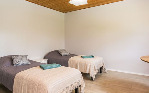 Heinävesi Homes D6: Floor, Flooring, Interior Design, Wall, Wood, Ceiling, Furniture, Bedroom, Bed, Room