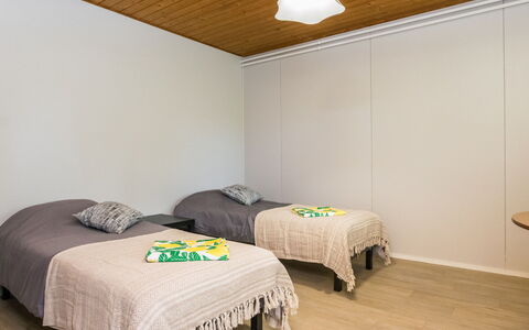 Heinävesi Homes D8: Interior Design, Flooring, Floor, Wall, Wood, Ceiling, Bedroom, Furniture, Room, Bed
