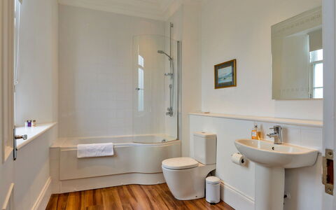 Alexander House: Flooring, Floor, Bathroom, Plumbing Fixture, Interior Design, Bathtub, Plumbing, Tap, Toilet, Room