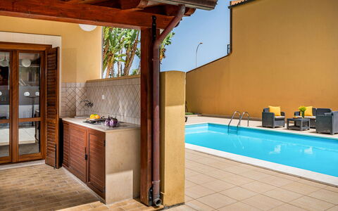 Villa delle Sirene 6: Wood, Flooring, Floor, Interior Design, Door, Composite Material, Swimming Pool, Wood Stain, Resort, Ceiling