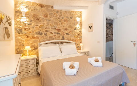 Tenuta Scialandre 10: Furniture, Interior Design, Bedroom, Floor, Ceiling, Apartment, Room, Bed Frame, Bed, Bedding