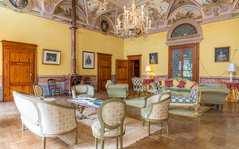 Villa Lemura 16+4: Interior Design, Furniture, Ceiling, Flooring, Floor, Lighting, Room, Chair, Living Room, Couch