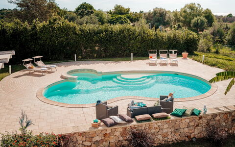 Villa Sanssouci 8: Swimming Pool, Outdoor Furniture, Resort, Composite Material, Leisure, Eco Hotel, Umbrella, Sunlounger, Water Feature, Hacienda