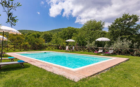 Podere Bagnolo 8: Swimming Pool, Resort, Thermae, Garden, Eco Hotel, Estate, Farmhouse, Outdoor Furniture, Bicycle