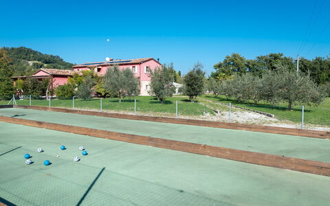 Cascina Marianna 12+4: Tennis Court, Land Lot, Net, Racquet Sport, Tennis, Garden, Lawn, Landscaping