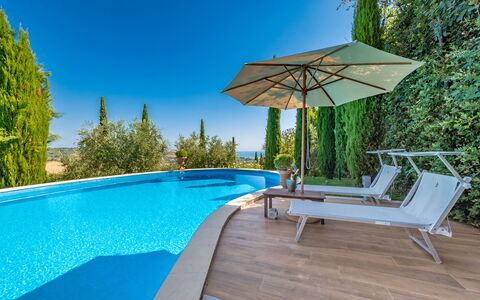 Fontespina 6: Blue, Swimming Pool, Resort, Outdoor Furniture, Eco Hotel, Composite Material, Landscaping, Villa, Shade, Hotel