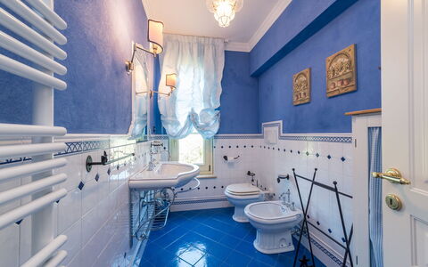 Fontespina 6: Interior Design, Flooring, Floor, Lighting, Plumbing Fixture, Light Fixture, Ceiling, Room, Bathroom, Tap