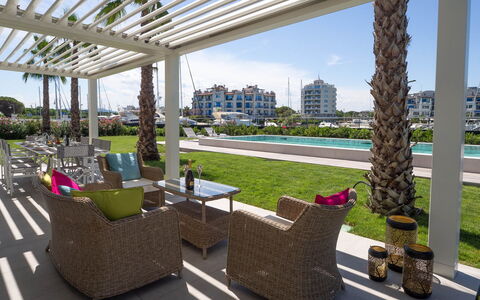 Portoverde Beach Villa 12: Resort, Outdoor Furniture, Apartment, Garden, Shade, Outdoor Table, Landscaping, Eco Hotel, Condominium, Leisure