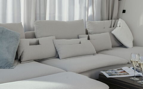 Arcimboldo House 2+2: Furniture, Cushion, Couch, Throw Pillow, Interior Design, Textile, Pillow, Living Room, Home, Comfort