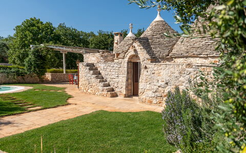 Trulli Littoria 4: Garden, Landscaping, Lawn, Yard, Backyard, Flagstone, Hacienda, Dome, Villa, Dome