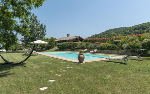 Casale al Doglio 6+1: Garden, Estate, Eco Hotel, Hacienda, Farmhouse, Swimming Pool, Lawn, Landscaping, Shade, Yard