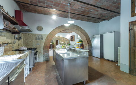 Il Molinaccio 14+2: Furniture, Interior Design, Ceiling, Kitchen, Flooring, Countertop, Lighting, Table, Room, Floor
