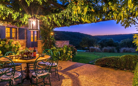 Muffato 6: Landscape, Garden, Landscape Lighting, Eco Hotel, Landscaping, Dusk, Backyard, Yard, Hacienda, Farmhouse