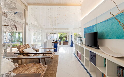 Villa Ambra 10: Interior Design, Furniture, Flooring, Ceiling, Floor, Couch, Lighting, Living Room, Chair, Home