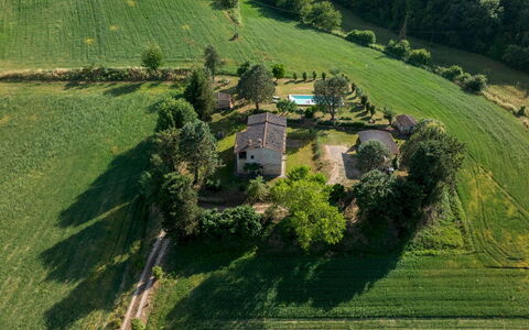 Podere Madonna di Mezzo 6: Tree, Grass, House, Plain, Rural Area, Landscape, Grassland, Land Lot, Cottage