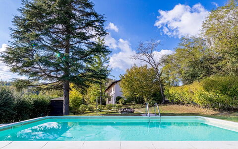 Cascina la Valle 10+2: Blue, Swimming Pool, Garden, Shade, Landscaping, Backyard, Reflection, Water Feature, Resort, Eco Hotel