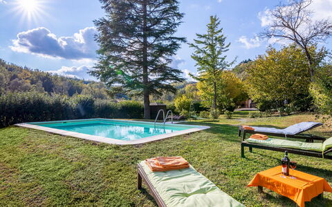Cascina la Valle 10+2: Swimming Pool, Mountain Range, Hill Station, Eco Hotel, Valley, Larch, Garden, Landscaping, Resort