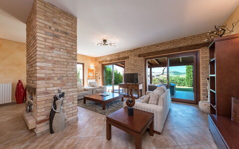 Casale Rosy 6+2: Furniture, Flooring, Interior Design, Wood, Floor, Couch, Ceiling, Living Room, Chair, Table
