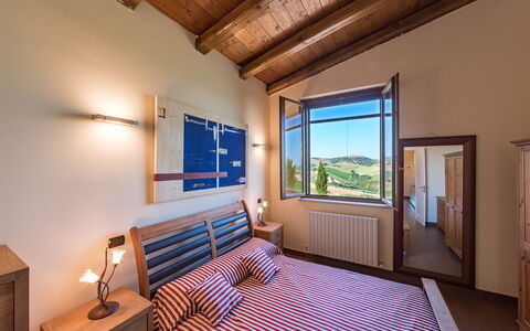 Casale Rosy 6+2: Interior Design, Wood, Bedroom, Ceiling, Bed, Furniture, Room, Flooring, Floor, Home