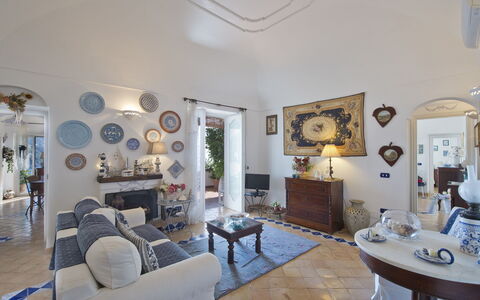Casa Noemi 4+2: Furniture, Flooring, Interior Design, Floor, Lighting, Flowerpot, Chair, Houseplant, Living Room, Ceiling