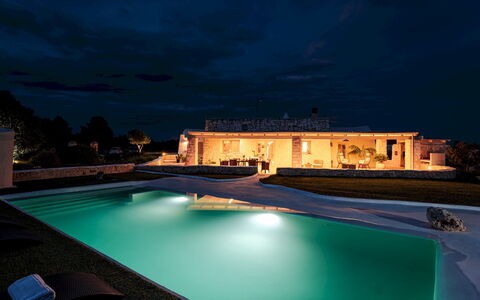 White Stone House 6+1: Blue, Swimming Pool, Composite Material, Resort, Water Feature, Estate, Villa, Eco Hotel, Hotel, Thermae