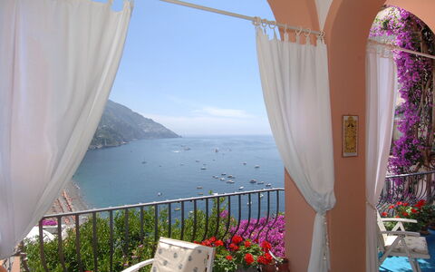 Casa Maria 6+2: Balcony, Flowerpot, Coast, Outdoor Furniture, Chair, Houseplant, Bay, Porch, Hacienda, Resort Town