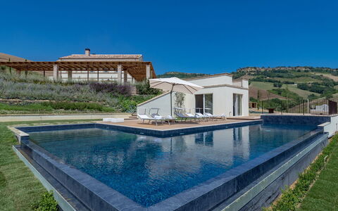 Dimora Montefiore 11: Swimming Pool, Mountain Range, Estate, Water Feature, Villa, Ridge, Farmhouse