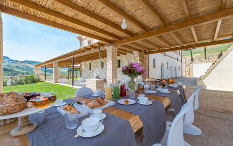 Dimora Montefiore 11: Furniture, Chair, Kitchen & Dining Room Table, Eco Hotel, Resort, Villa, Farmhouse, Hotel, Swimming Pool