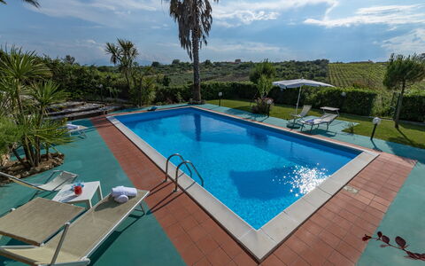 Ripari di Giobbe 6+2: Swimming Pool, Resort, Eco Hotel, Outdoor Furniture, Leisure, Sunlounger, Hotel, Hacienda, Shade