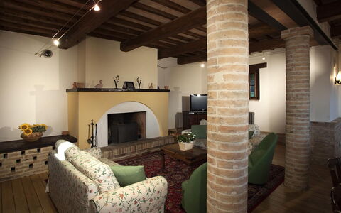 Il Borgo 16: Furniture, Interior Design, Flooring, Wall, Floor, Ceiling, Wood, Room, Lighting, Living Room