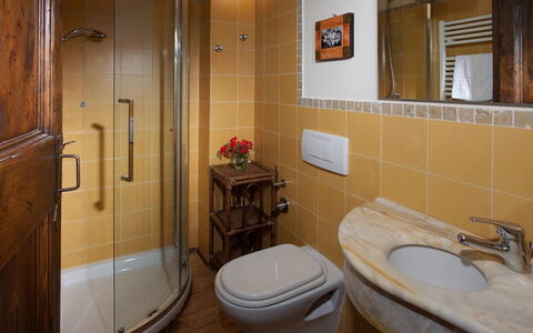 Il Borgo 16: Bathroom, Plumbing Fixture, Bathroom Sink, Interior Design, Wall, Sink, Flooring, Wood, Floor, Tap