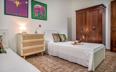 Il Giardino dei Limoni 8: Furniture, Bed, Interior Design, Bedroom, Wall, Flooring, Floor, Wood, Bedding, Bed Sheet
