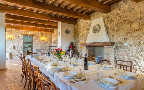 Santa Illuminata 12: Furniture, Table, Kitchen & Dining Room Table, Chair, Dining Room, Villa, Restaurant, Farmhouse, Hotel, Houseplant
