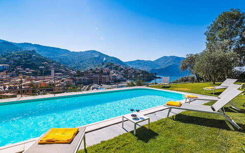 Villa Baia Blu 12: Blue, Mountainous Landforms, Hill, Mountain, Swimming Pool, Mountain Range, Resort, Hill Station, Ridge, Resort Town
