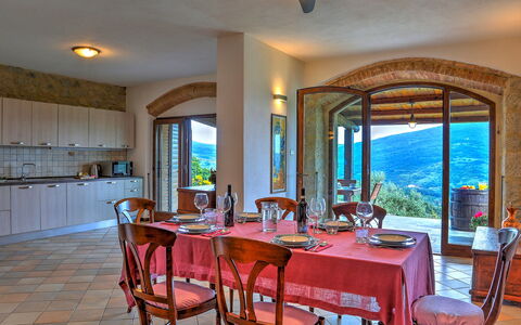 La Casa di Elsa 6: Furniture, Kitchen & Dining Room Table, Chair, Dining Room, Eco Hotel, Villa, Houseplant